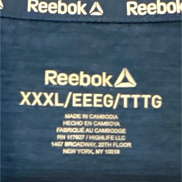 Reebok Womens Long Sleeve Performance Shirts 2-Pack Blue & Black XXXL Tumb Holes - Picture 2 of 8